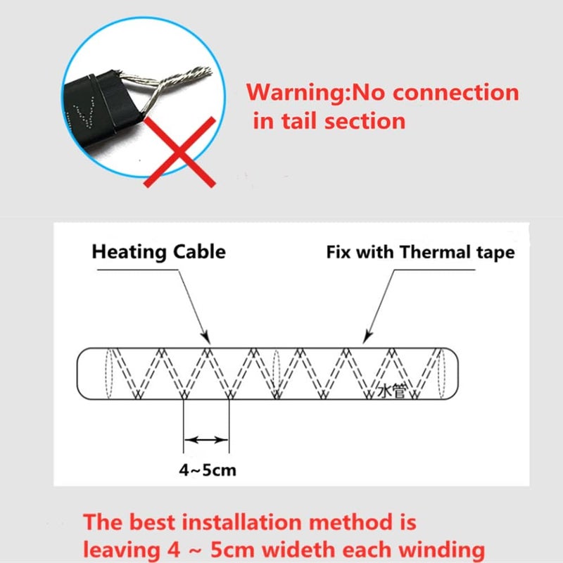 Nob.Yi DC 12V~14V Heat Cable Car Truck Use Water Pipe Heater For RV Anti-Freeze Self-regulating Pipe Heat Cable (32.8ft) - Image 4